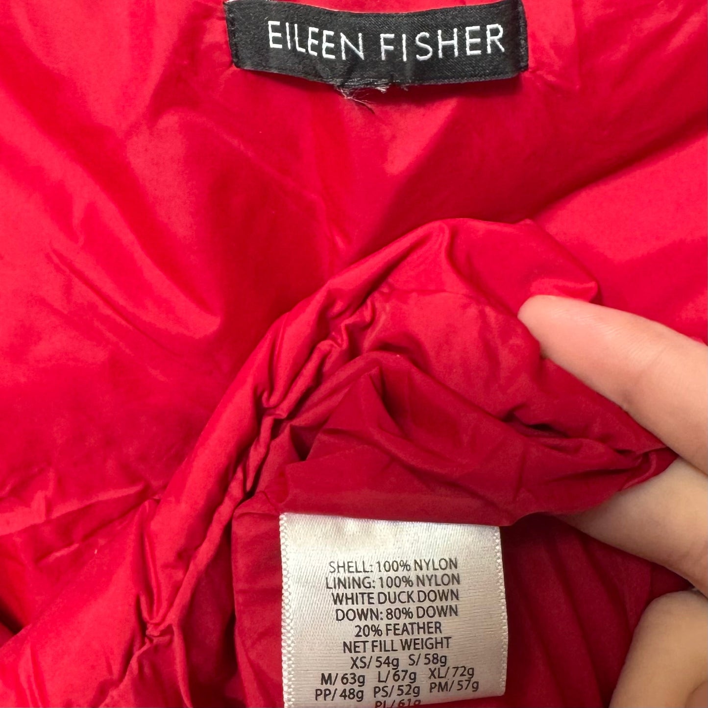 Down Vest Puffer & Quilted By Eileen Fisher In Red, Size: estimated XL