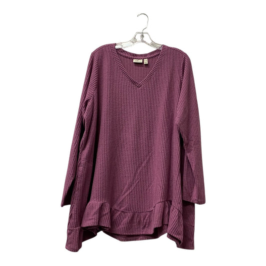Top Ls By Logo In Purple, Size:2X