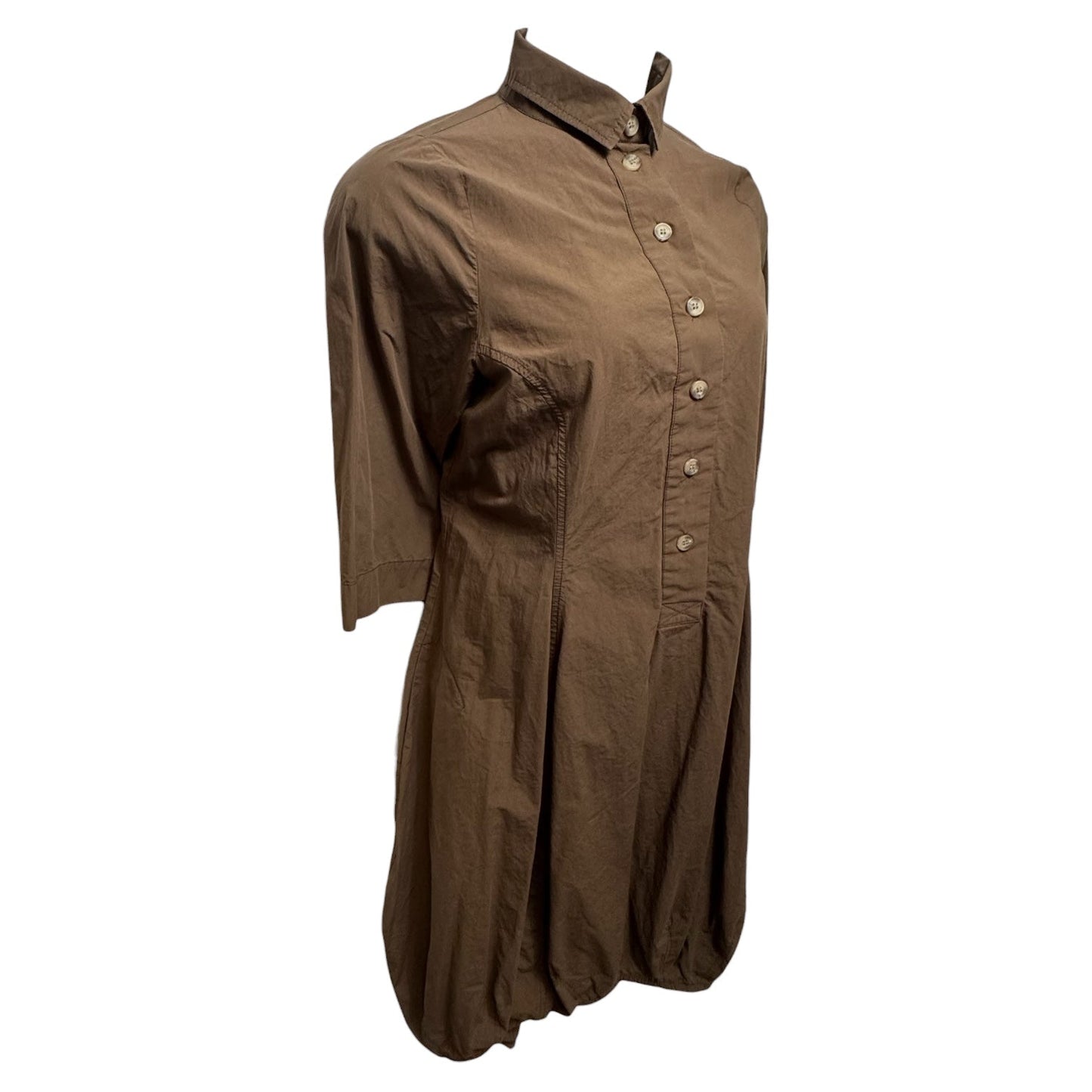 Bubble Hem Dress Casual Short By Urban By Alembika In Brown, Size: 4