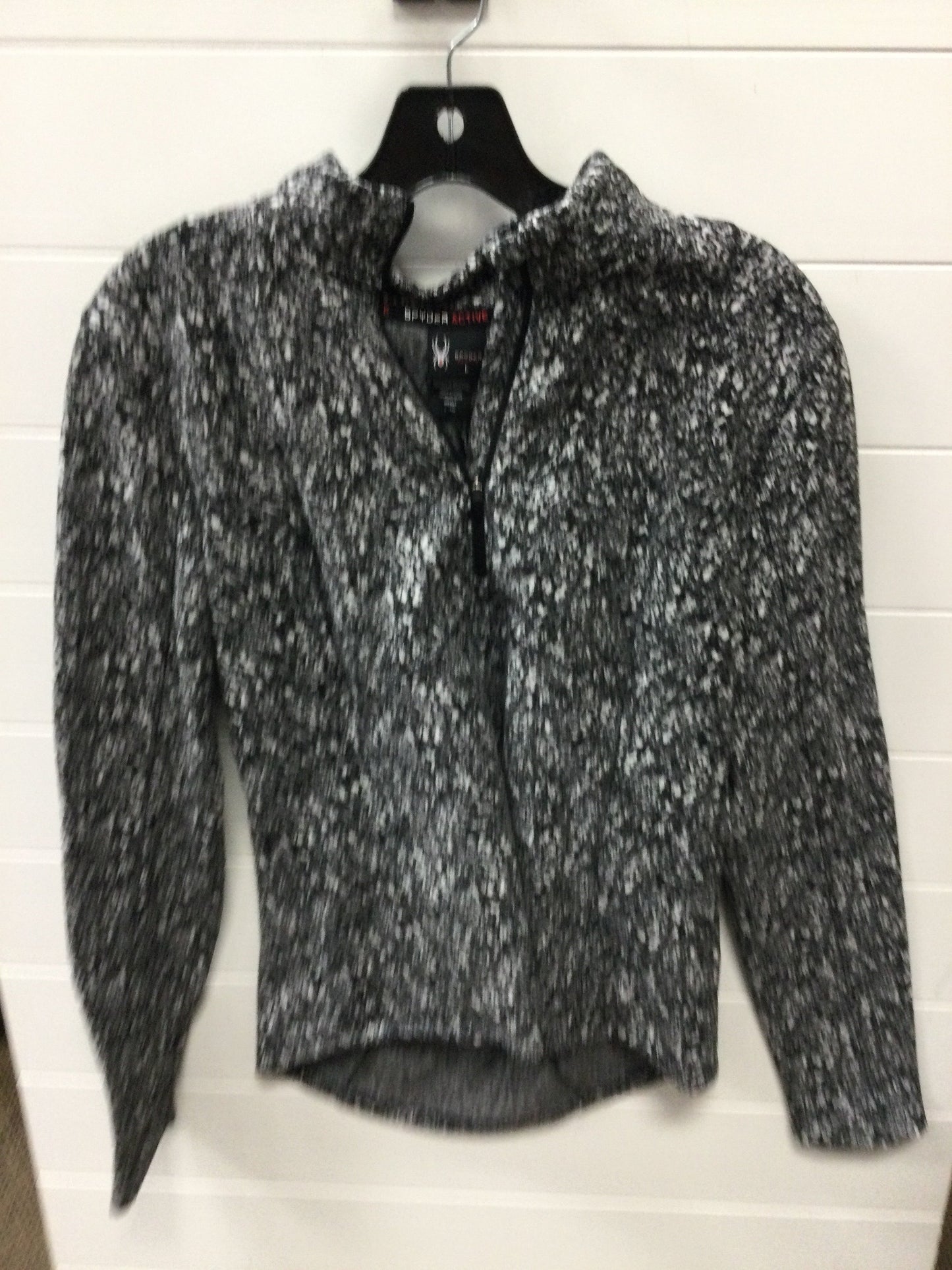 Athletic Jacket By Spyder In Black & White, Size:L