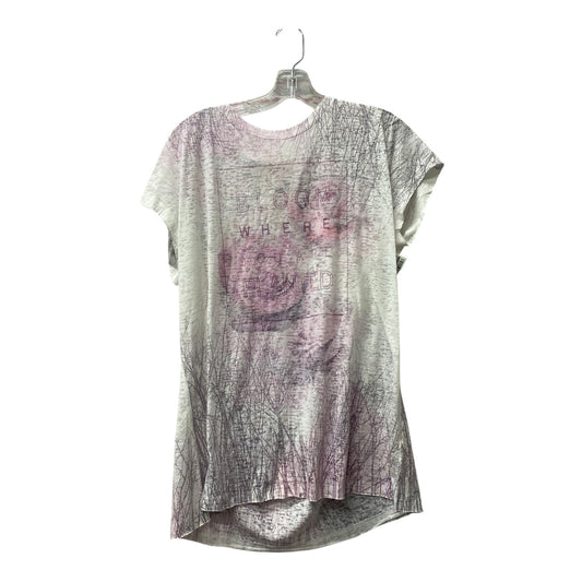 Athletic Top Ss By Life Is Good In Purple, Size:1X