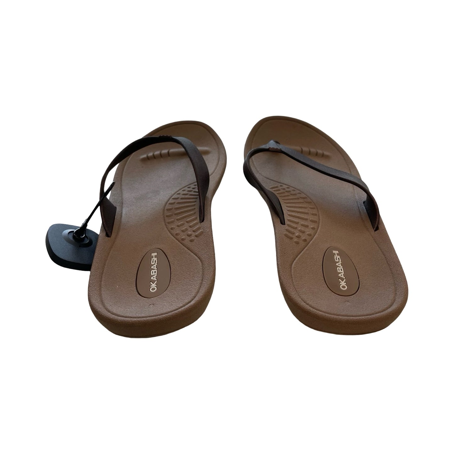 Sandals Flip Flops By OKABASHI In Brown, Size:9