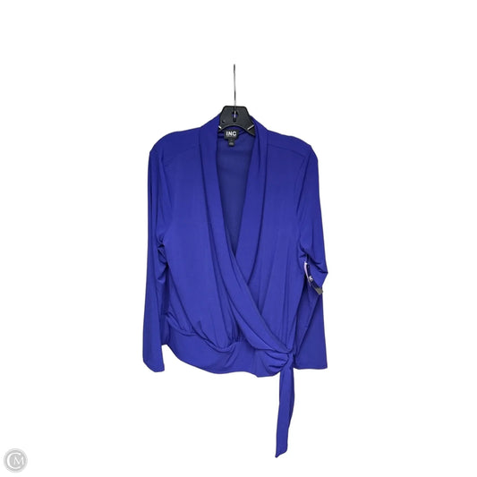 Top Long Sleeve By Inc In Purple, Size: L