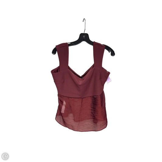 Top Sleeveless By Abercrombie And Fitch In Maroon, Size: Xl