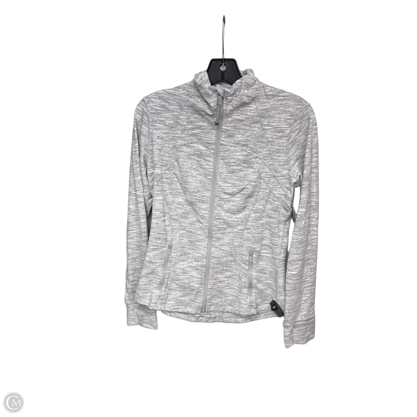 Athletic Jacket By Lululemon In Grey, Size: 8