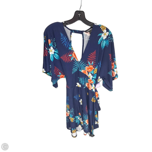 Romper By Express In Tropical Print, Size: M
