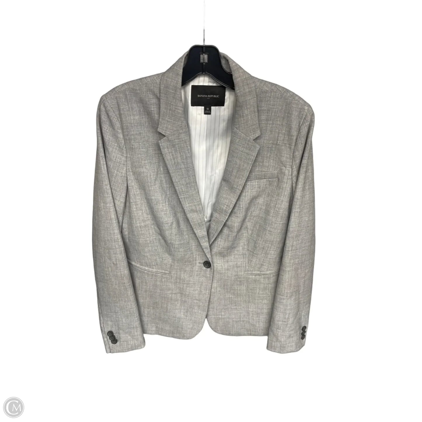 Blazer By Banana Republic In Grey, Size: 10