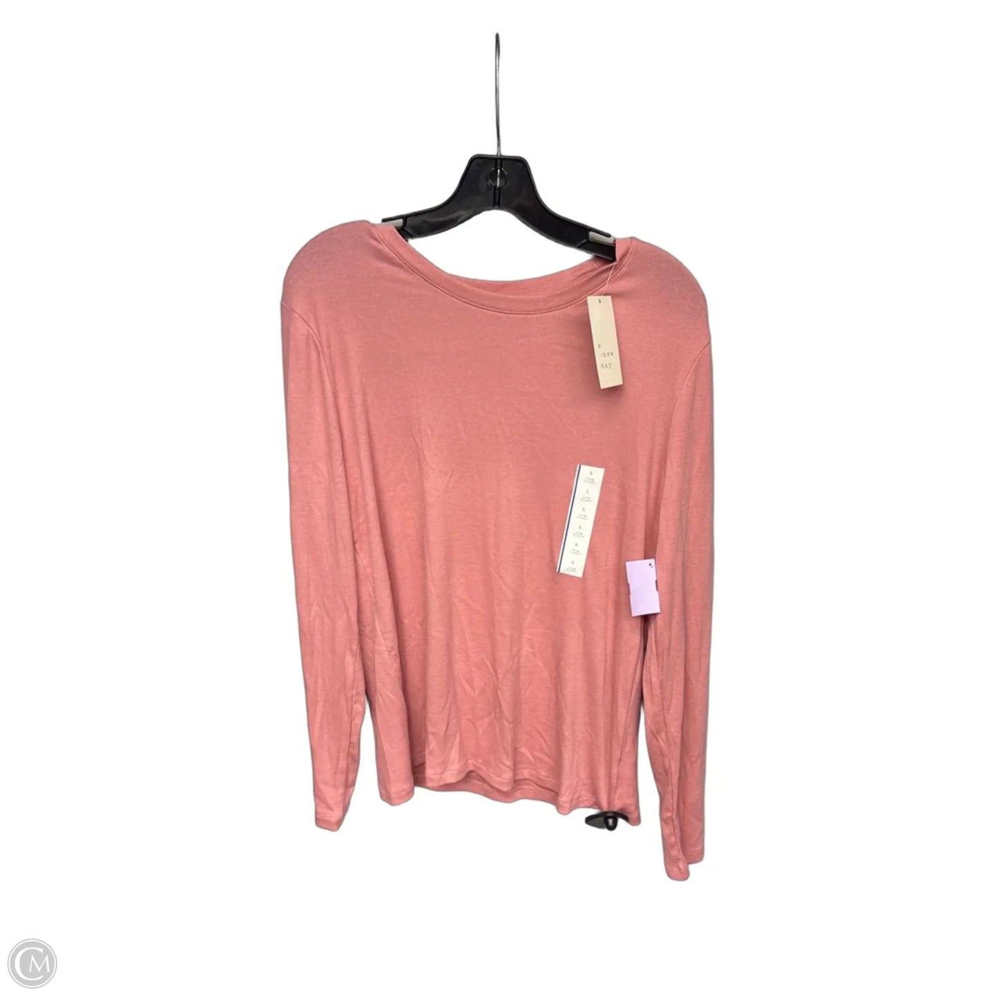 Top Long Sleeve Basic By A New Day In Pink, Size: L