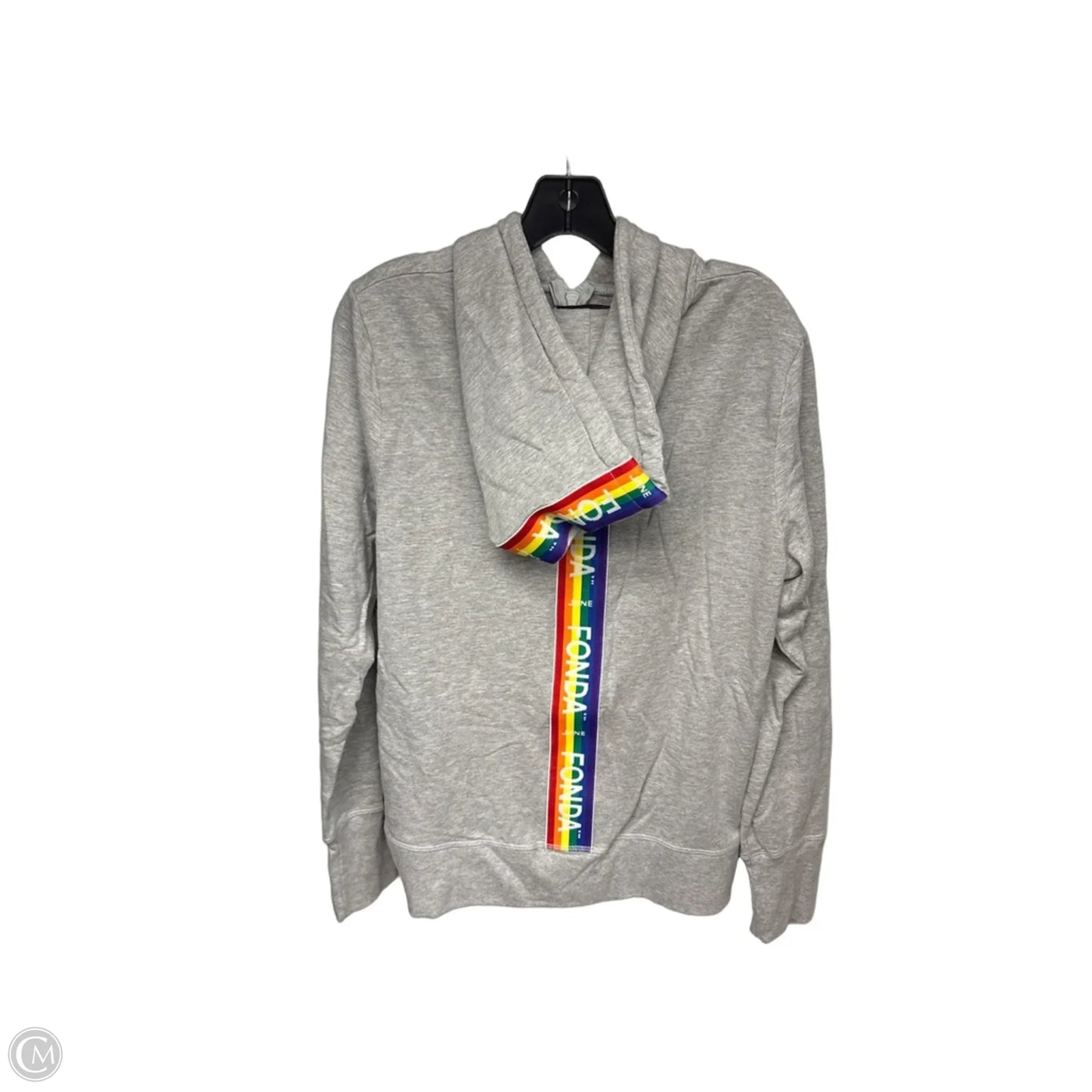 Sweatshirt Hoodie By Clothes Mentor In Grey, Size: Xl