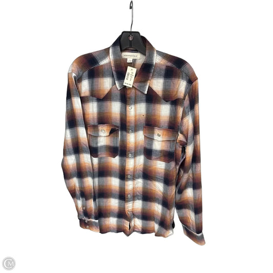 Top Long Sleeve By Aeropostale In Plaid Pattern, Size: M