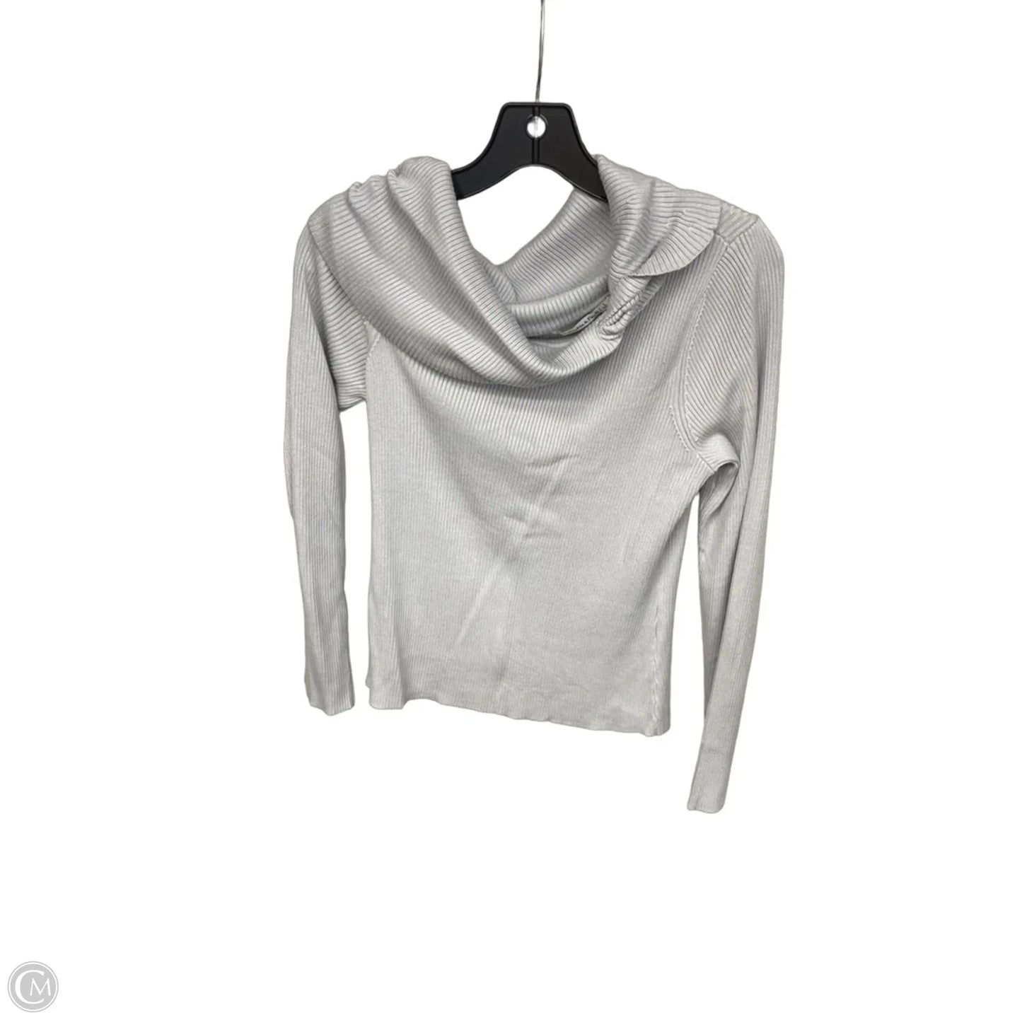 Top Long Sleeve By Abercrombie And Fitch In Grey, Size: L
