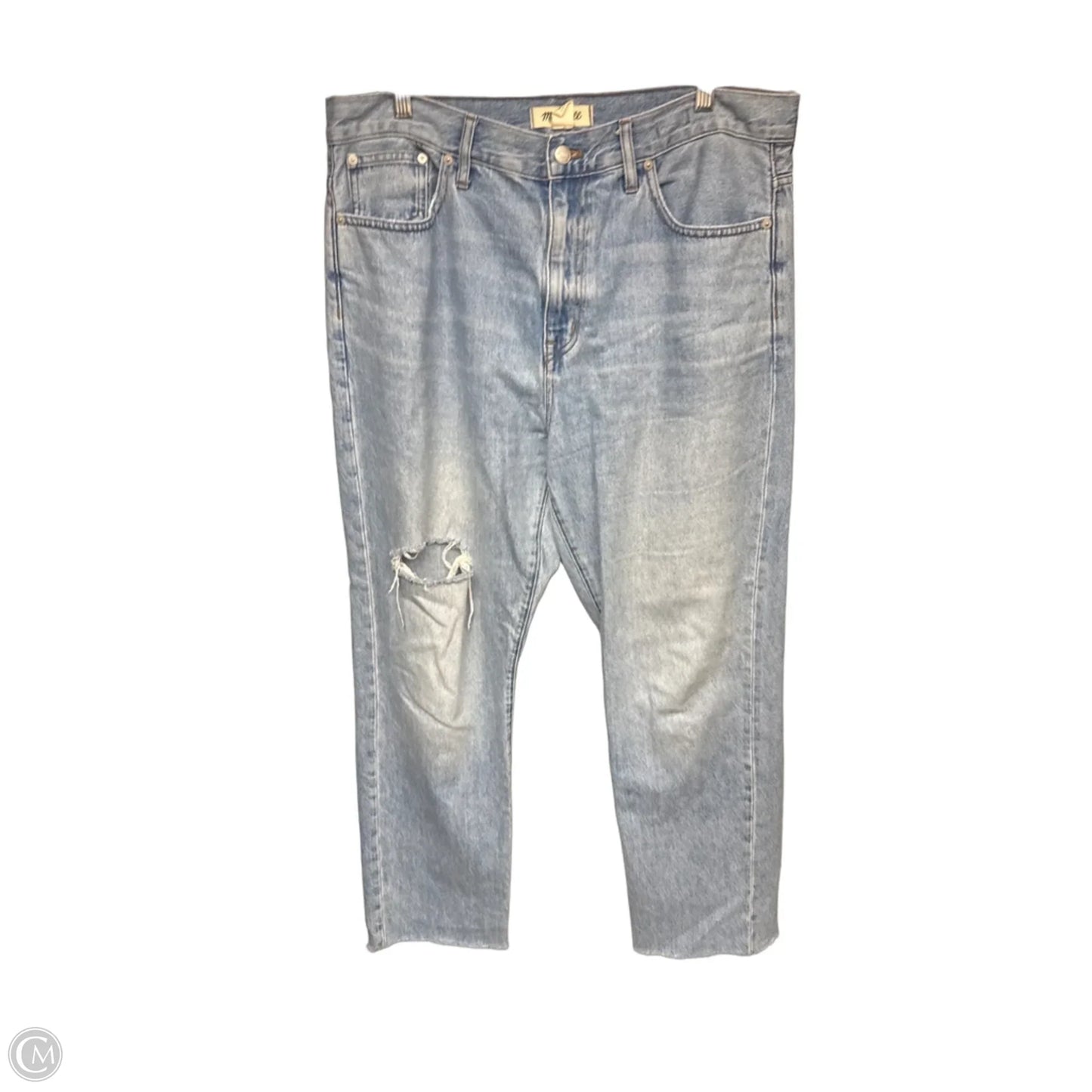 Jeans Straight By Madewell In Blue Denim, Size: 12
