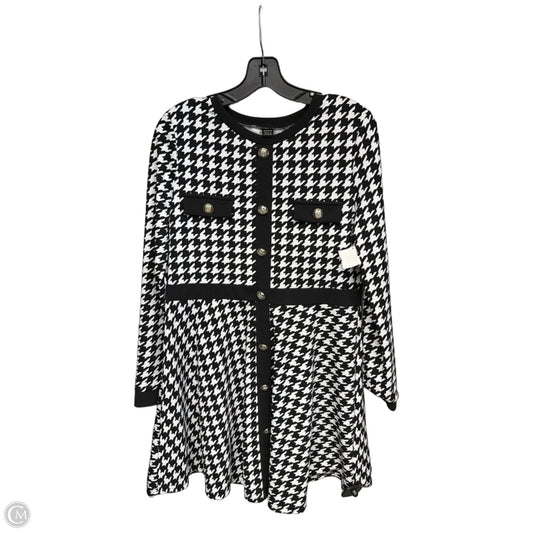Dress Casual Midi By Shein In Black & White, Size: Xl