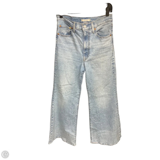 Jeans Wide Leg By Levis In Blue Denim, Size: 30