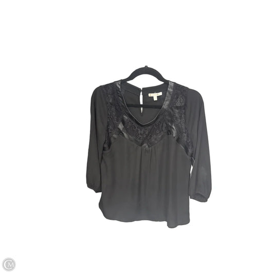Top Long Sleeve By Skies Are Blue In Black, Size: M