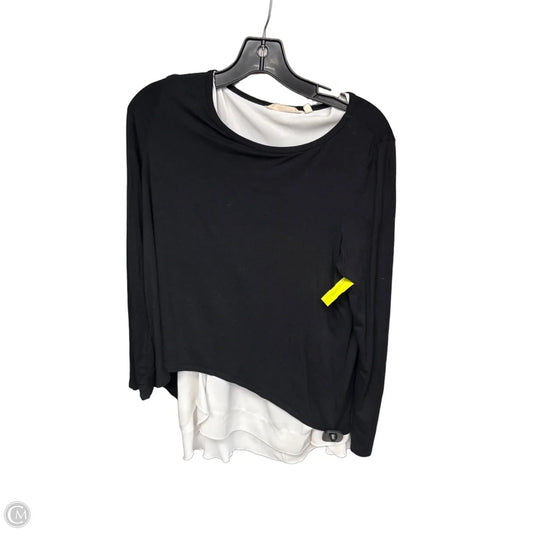 Top Long Sleeve By Soft Surroundings In Black & White, Size: Xs