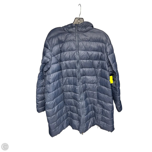 Jacket Puffer & Quilted By Eddie Bauer In Navy, Size: 3x