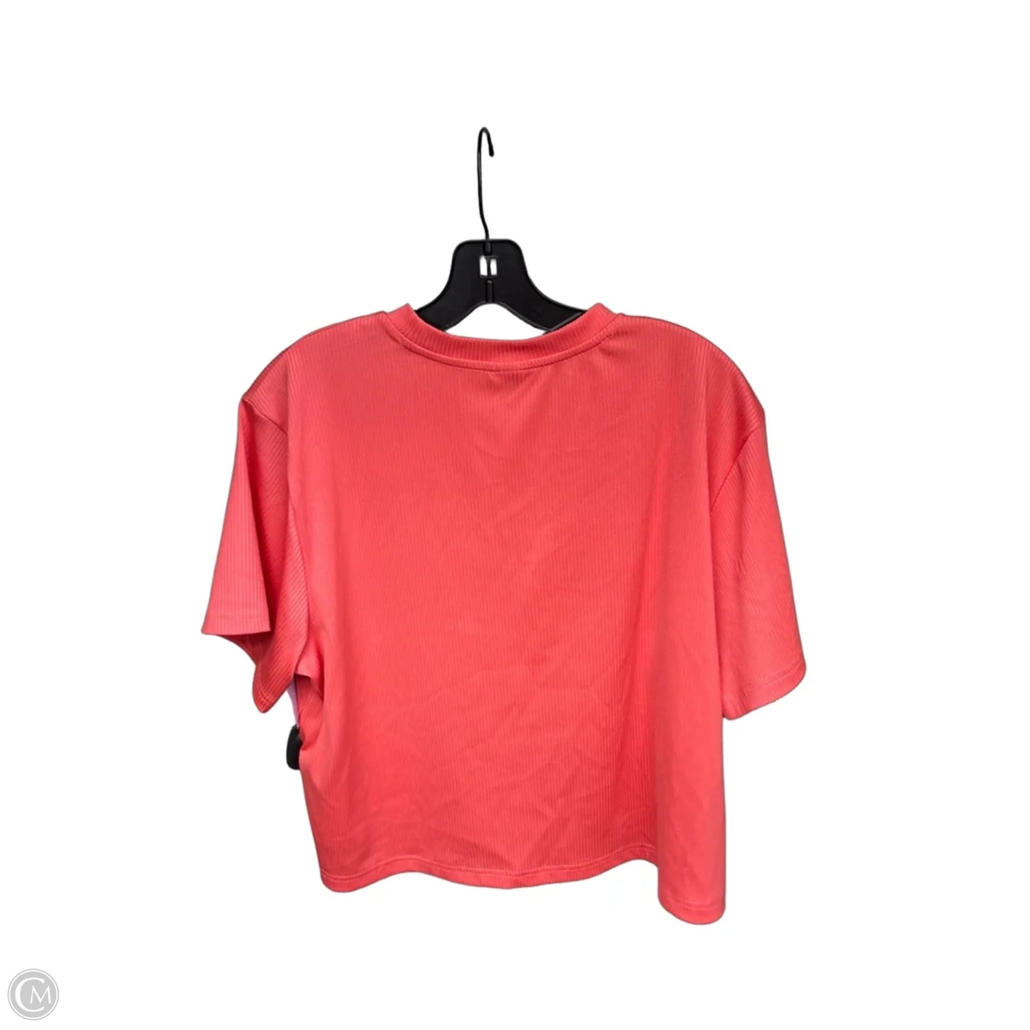 Athletic Top Short Sleeve By Adidas In Coral, Size: L
