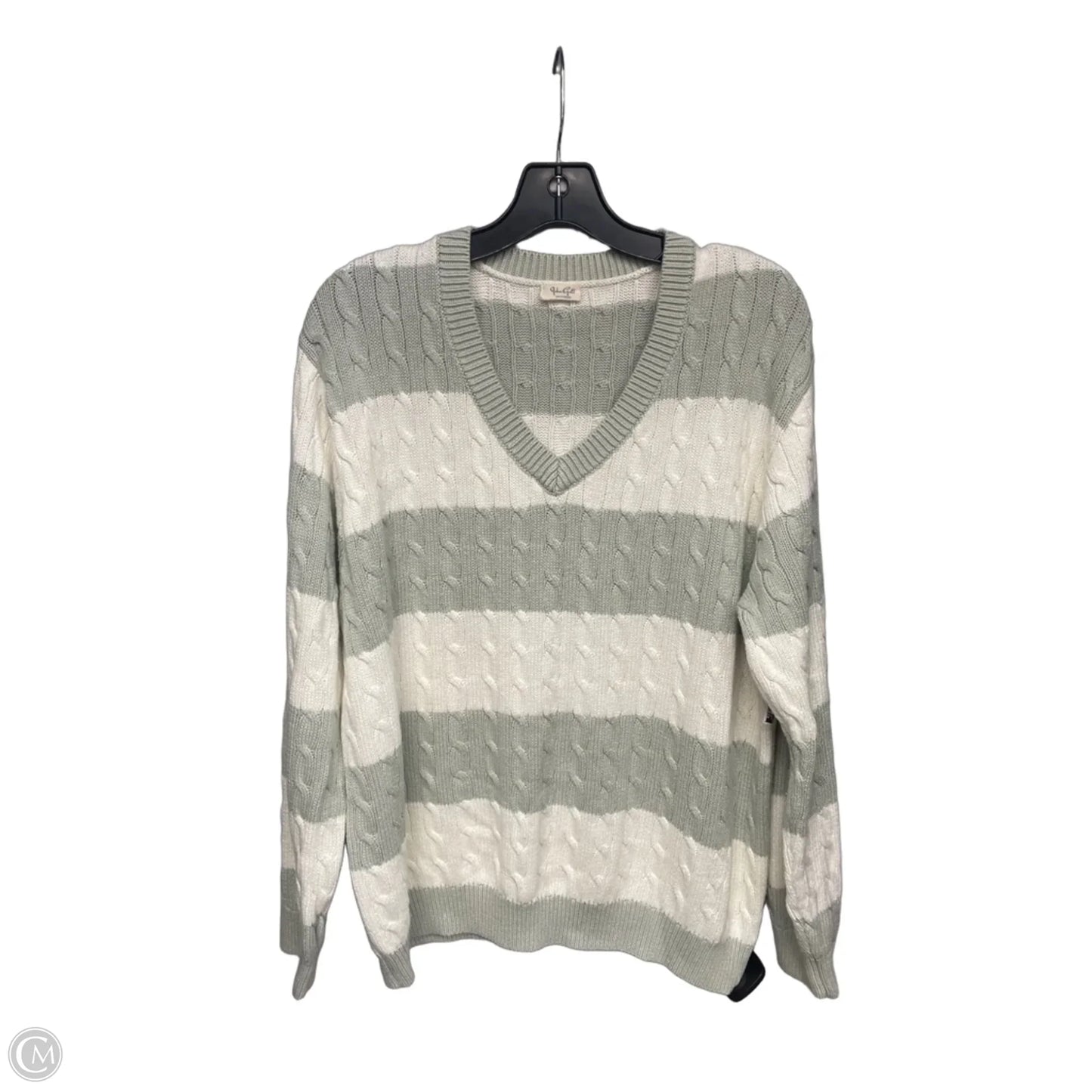 Sweater By John Galt In Green & White