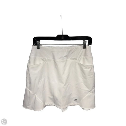 Athletic Skort By Adidas In White, Size: S