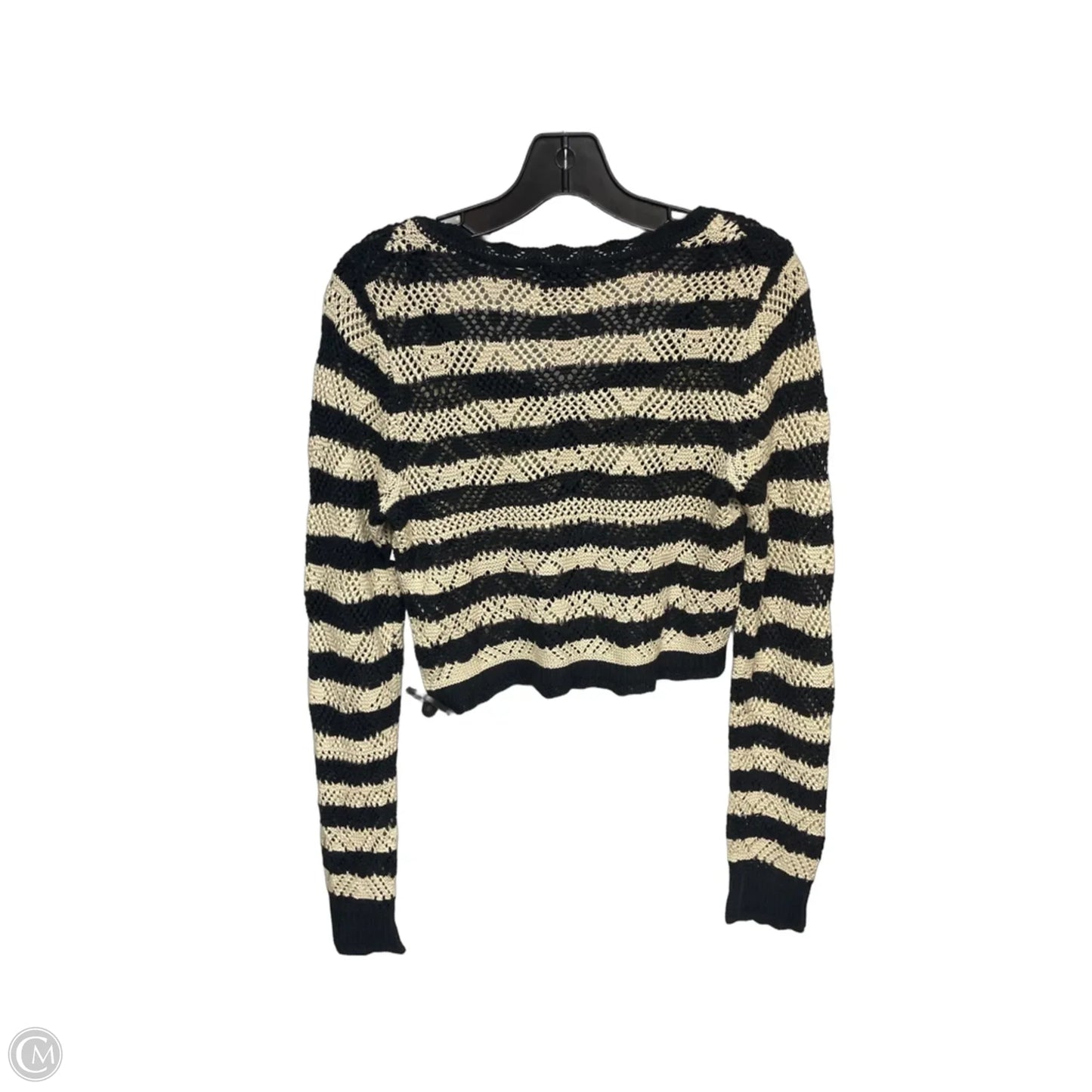 Cardigan By Freshman In Black & Cream, Size: S