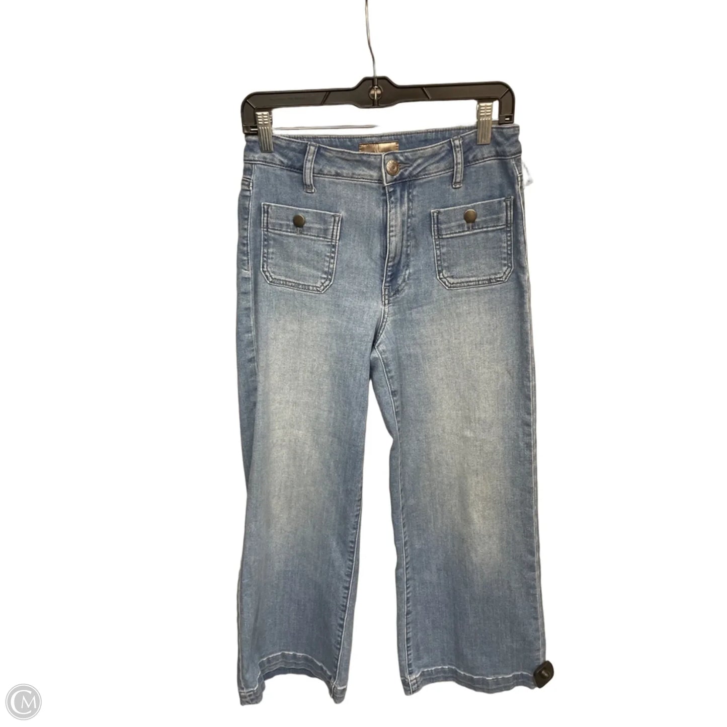 Jeans Wide Leg By Kut In Blue Denim, Size: 0