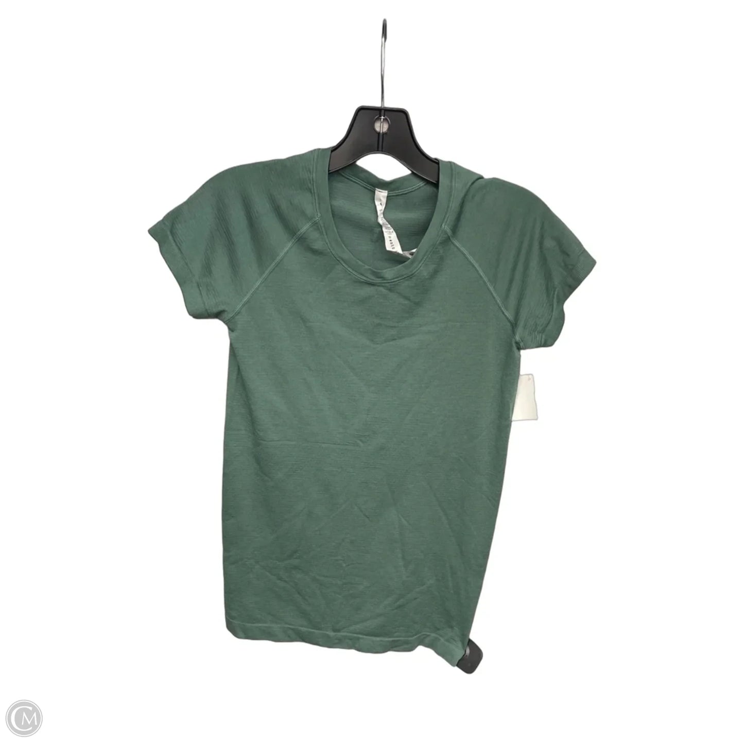 Athletic Top Short Sleeve By Lululemon In Green, Size: 6