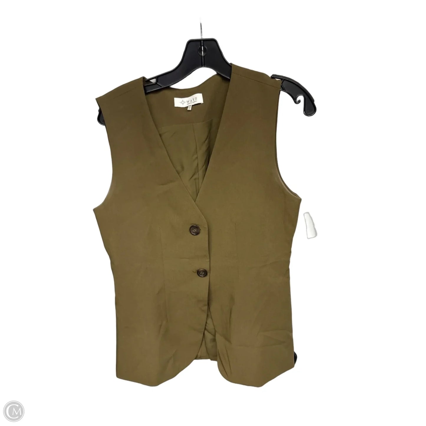 Top Sleeveless By Wayf In Green, Size: M