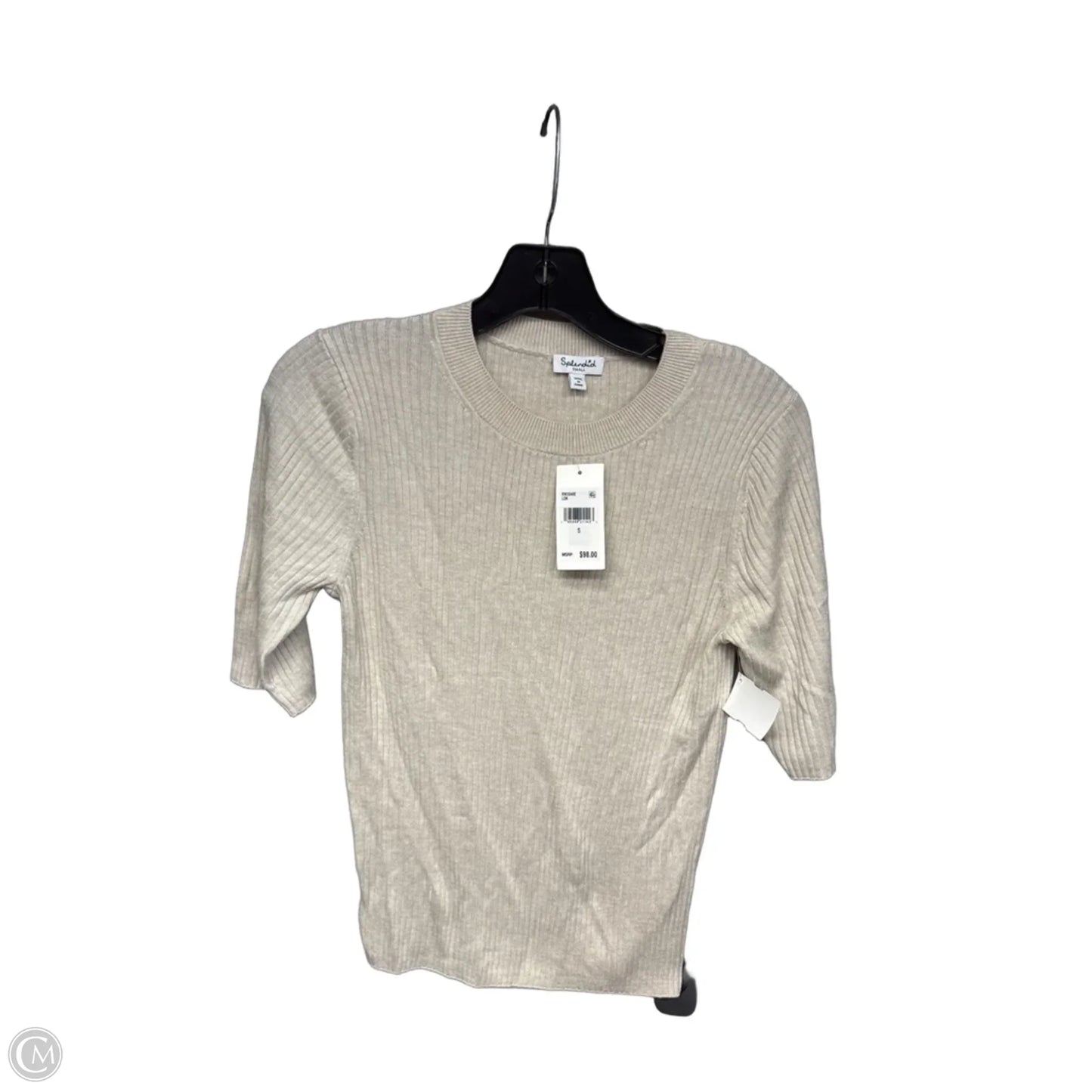 Top Short Sleeve By Splendid In Cream, Size: S