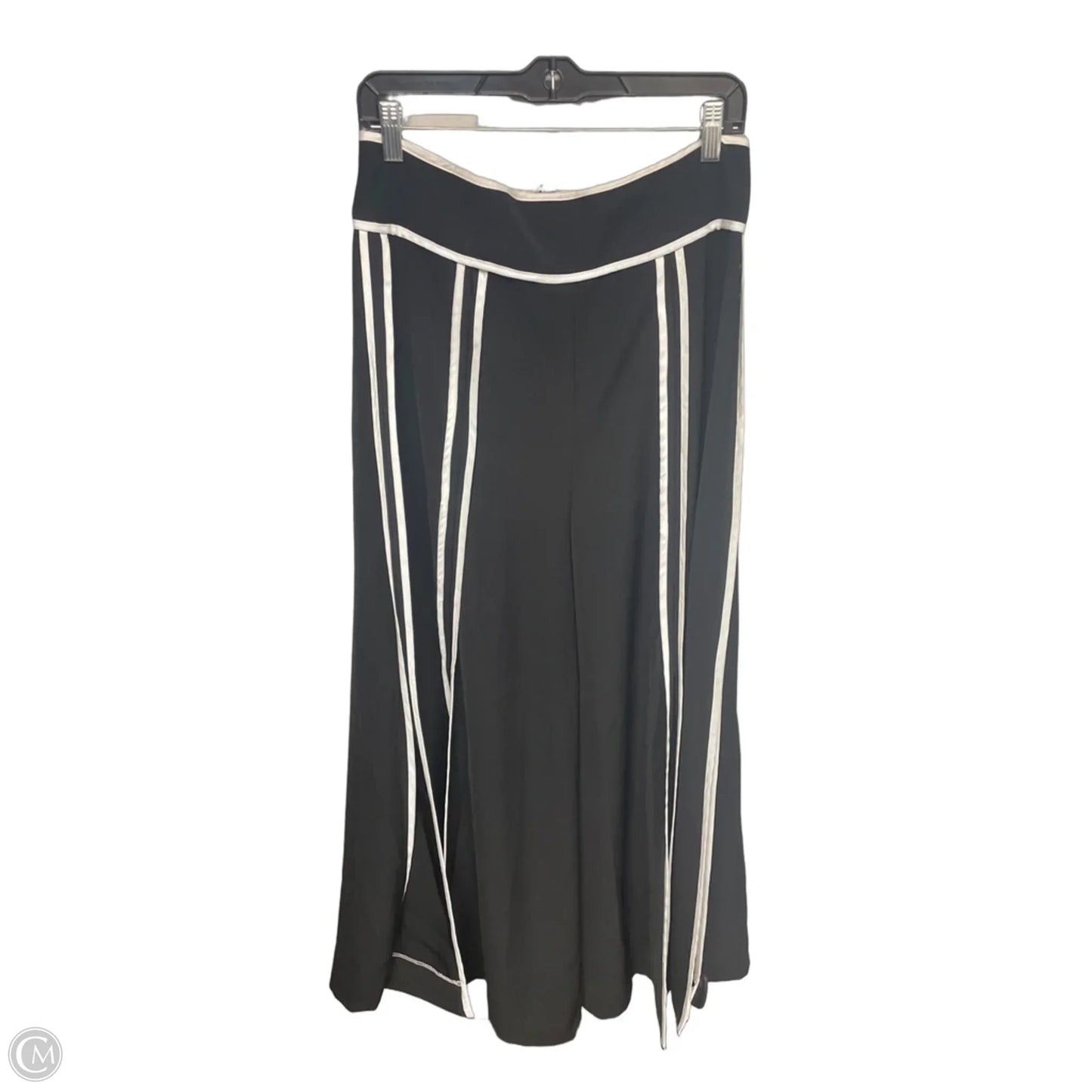 Pants Wide Leg By Gracia In Black & White, Size: L