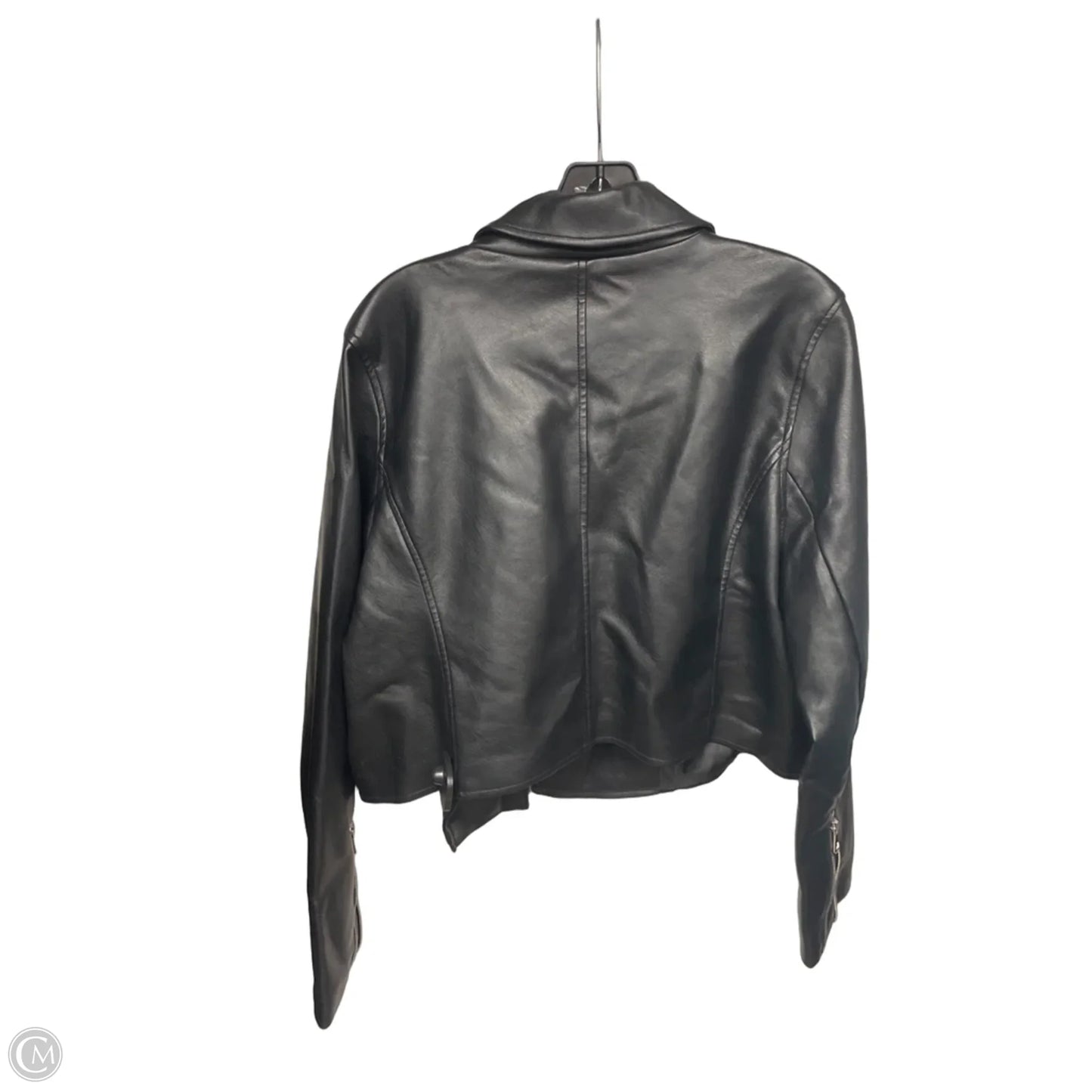 Jacket Leather By Eloquii In Black, Size: 14