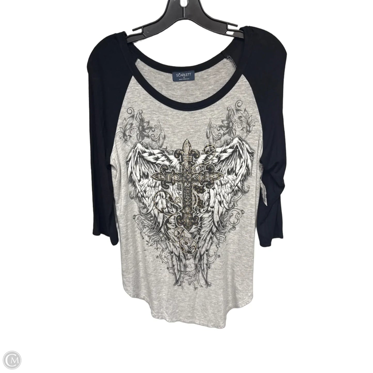 Top Long Sleeve By Scarlett In Black, Size: S
