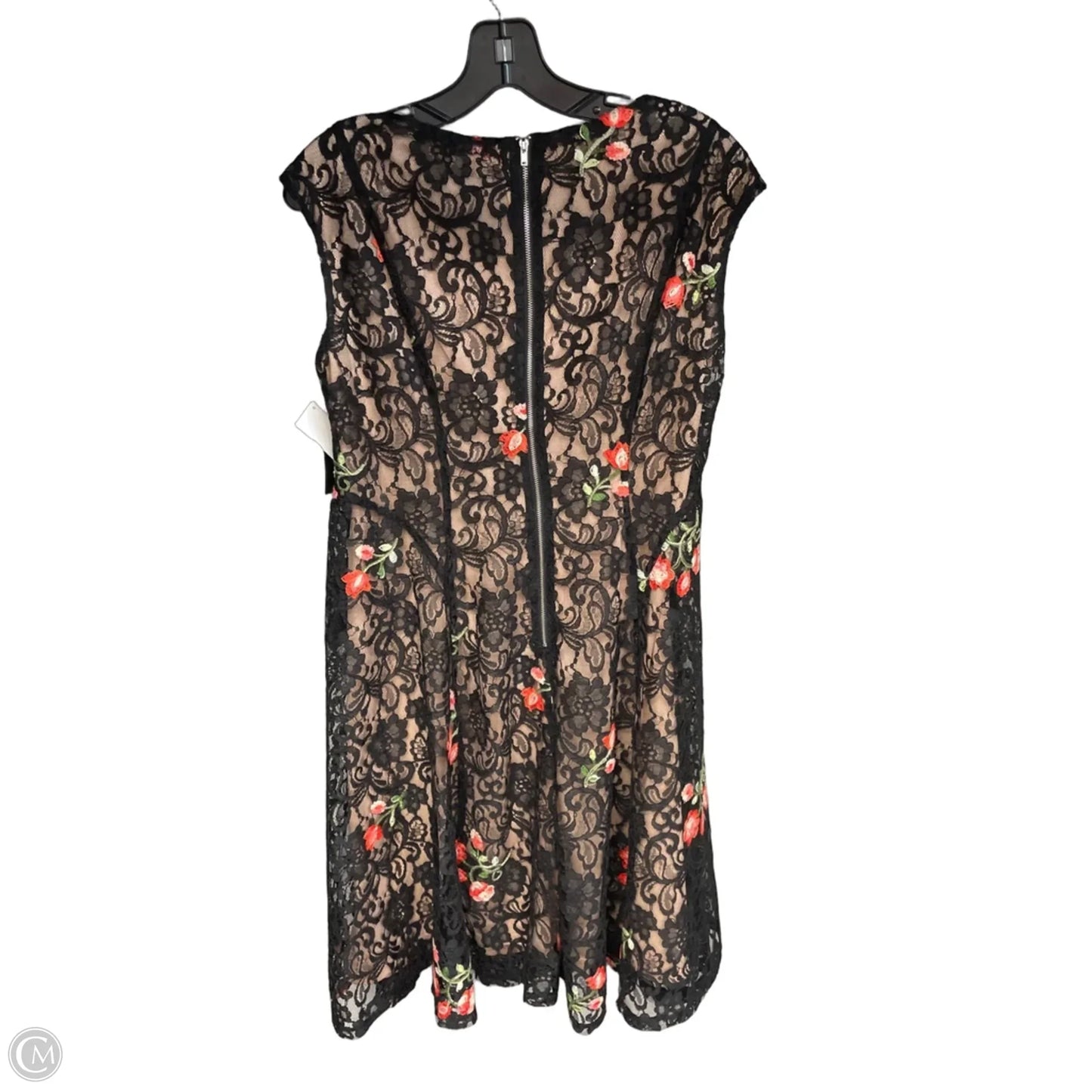 Dress Party Midi By Gabby Skye In Black & Cream, Size: 12