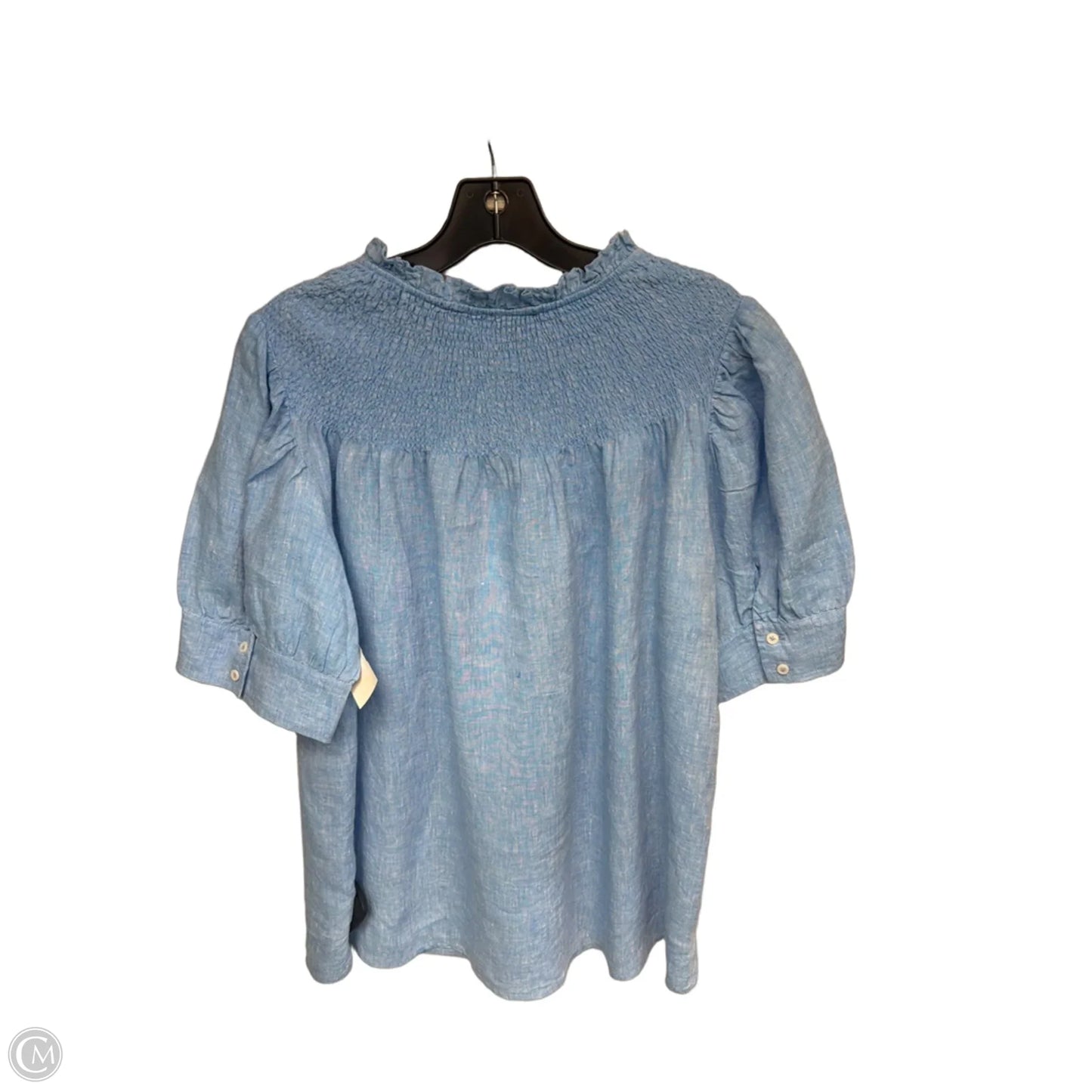 Top Short Sleeve By Talbots In Blue, Size: 1x