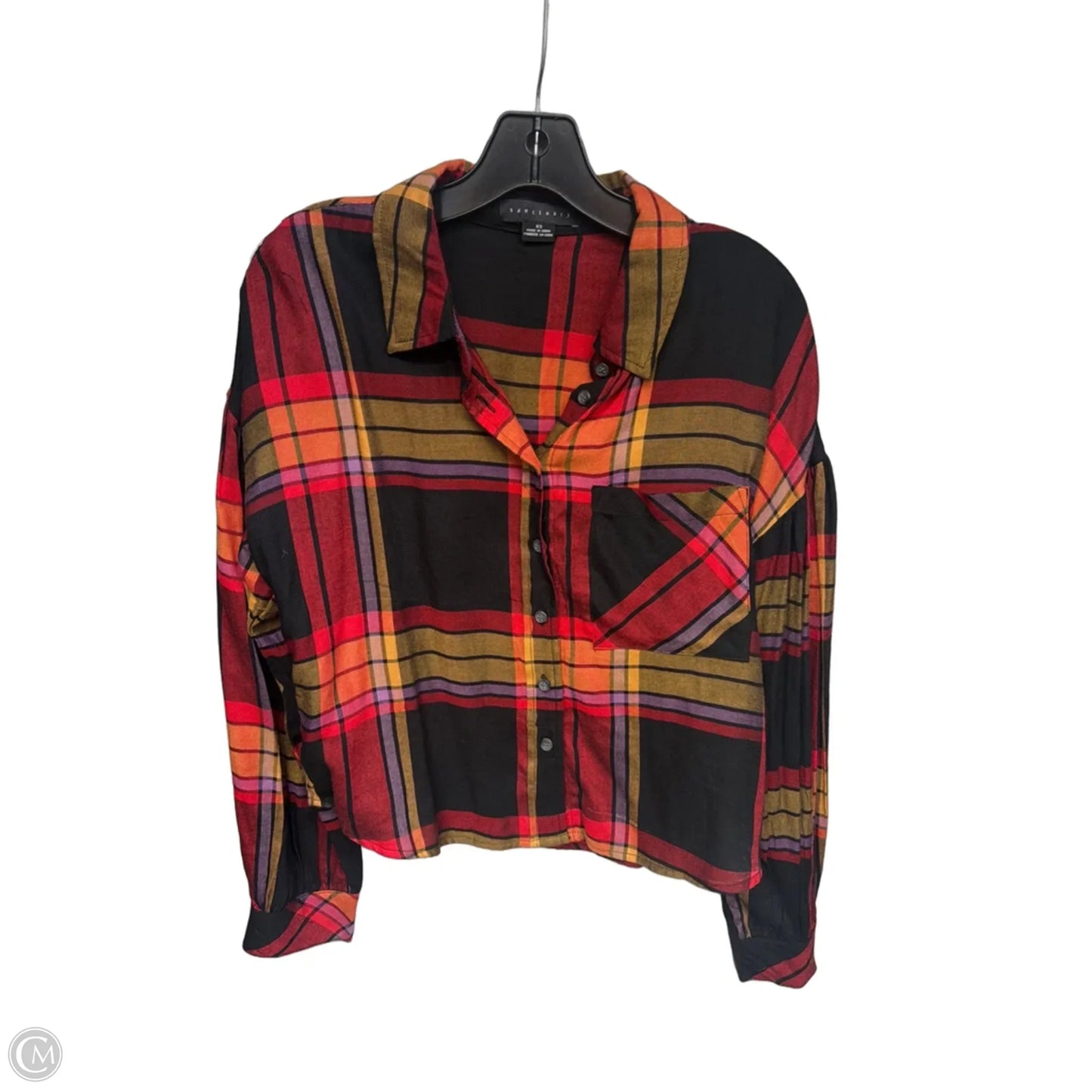 Top Long Sleeve By Sanctuary In Black & Red, Size: Xs