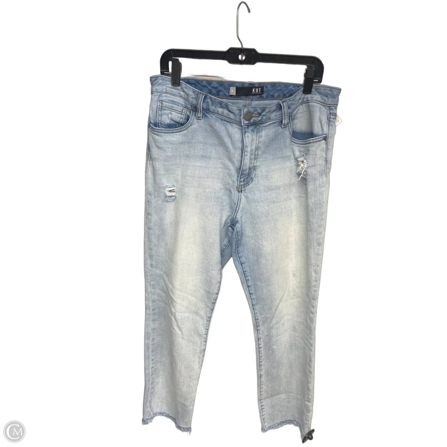 Jeans Cropped By Kut In Blue Denim, Size: 10