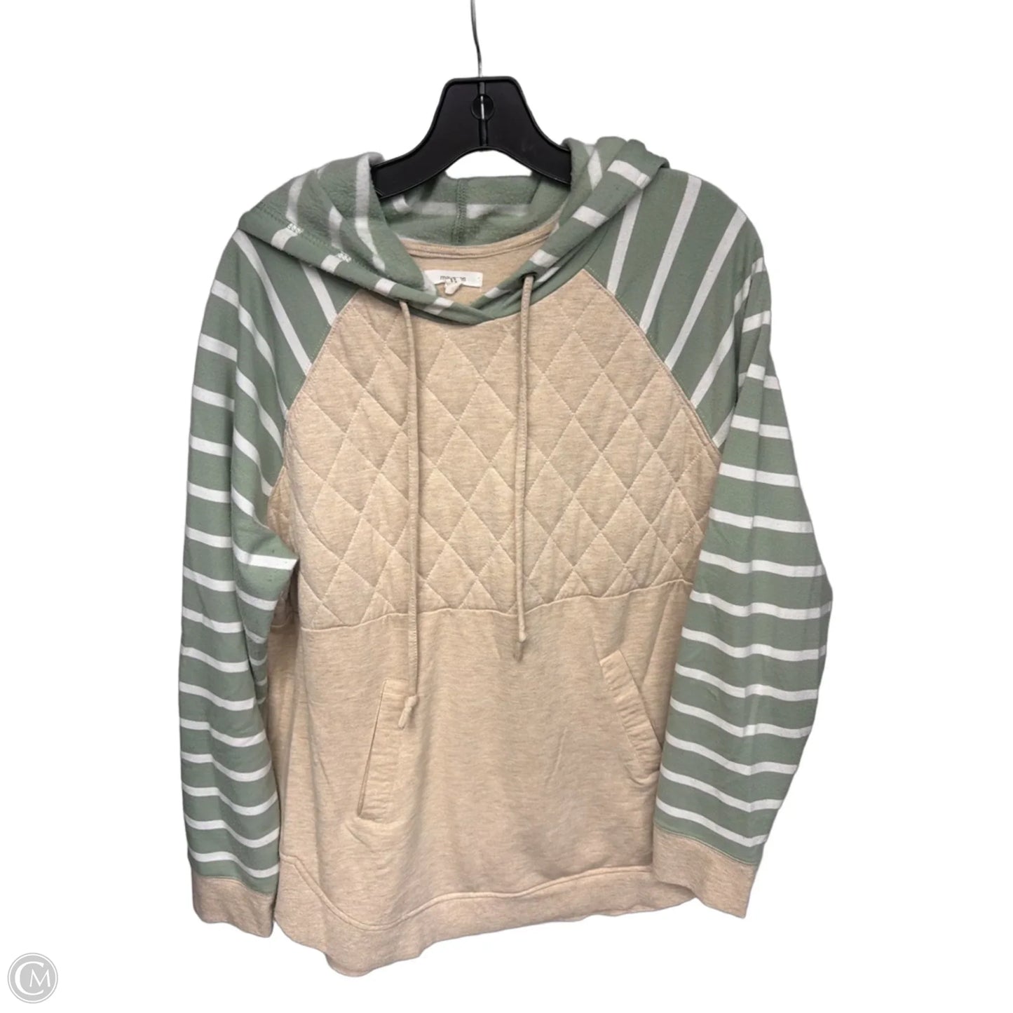 Sweatshirt Hoodie By Maurices In Green & Tan, Size: Xl