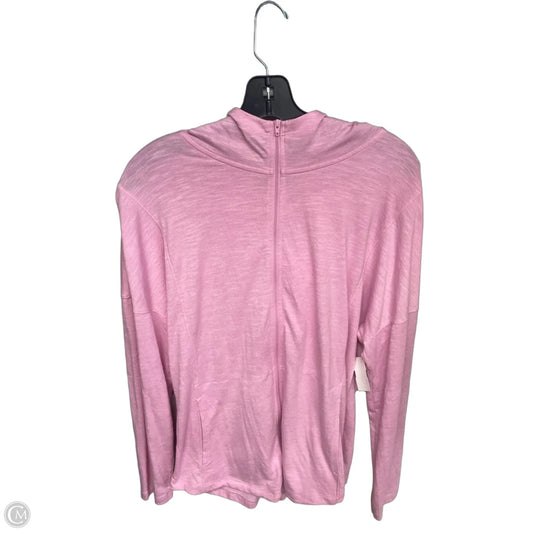 Athletic Sweatshirt Hoodie By Columbia In Pink, Size: L