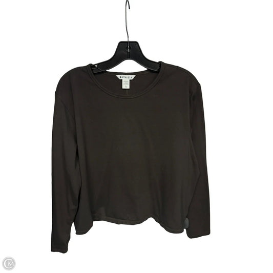 Athletic Top Long Sleeve Crewneck By Athleta In Brown, Size: Xl