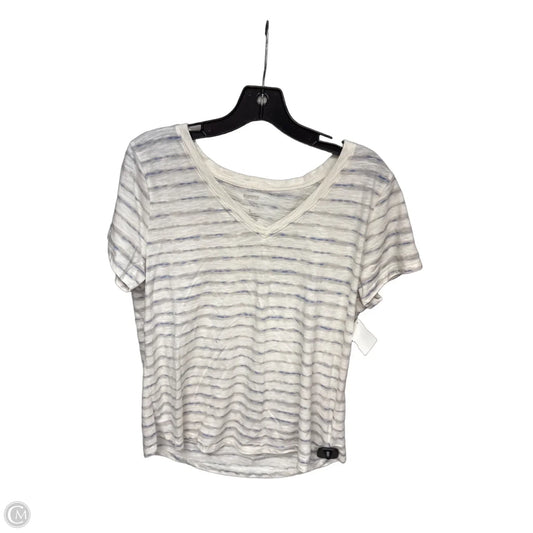 Top Short Sleeve Basic By Sonoma In White & Yellow, Size: L