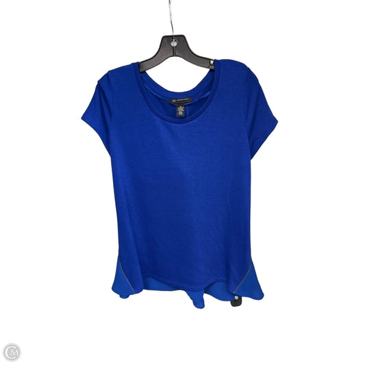 Top Short Sleeve By Inc In Blue, Size: L