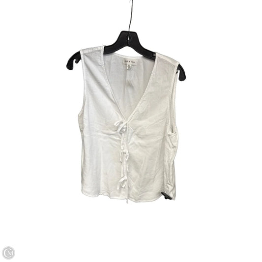 Top Sleeveless By Cloth & Stone In White, Size: M