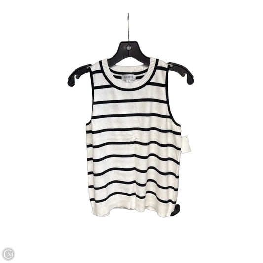 Top Sleeveless By Evereve In Black & White, Size: S