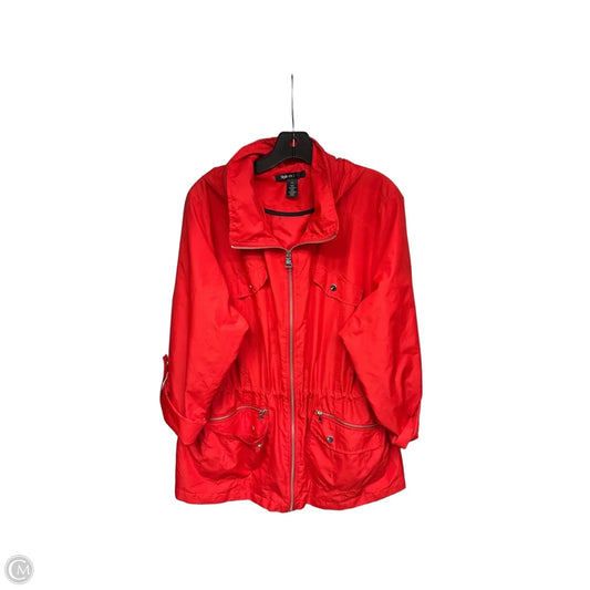 Jacket Windbreaker By Style And Company In Red, Size: Xl