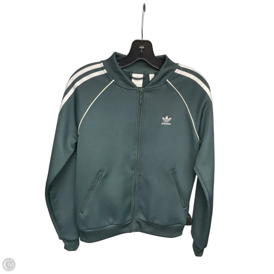 Athletic Jacket By Adidas In Green, Size: S
