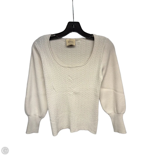 Top Long Sleeve By Elie Tahari In Cream, Size: S