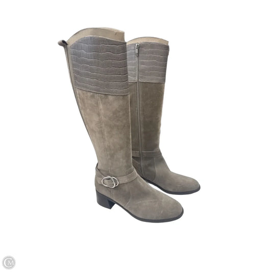 Boots Mid-calf Heels By Marc Fisher In Grey, Size: 8
