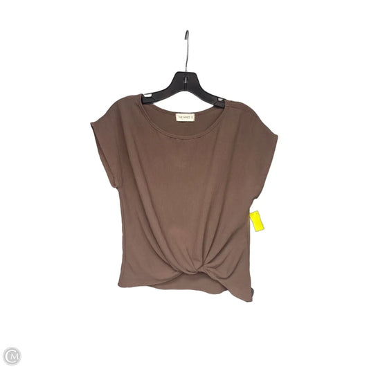 Top Short Sleeve By The Nines In Brown, Size: S
