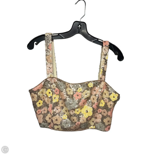 Top Sleeveless By Altard State In Silver & Yellow, Size: L