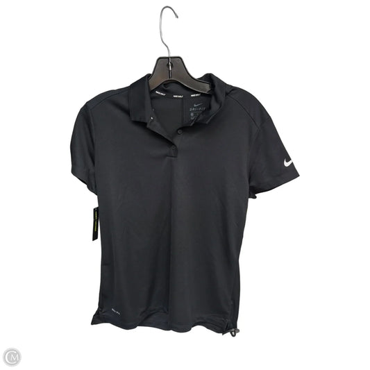 Athletic Top Short Sleeve By Nike Apparel In Black, Size: M